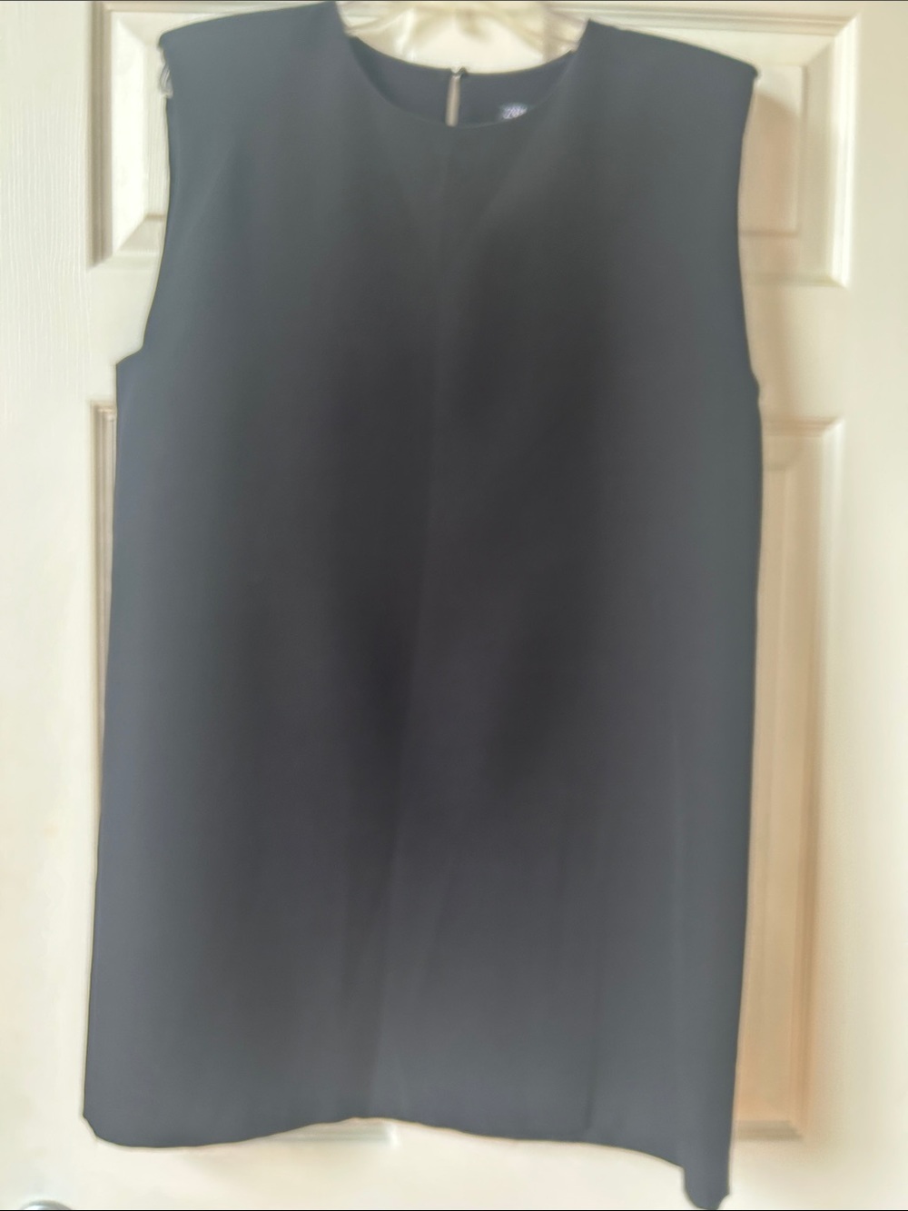 Zara Black Sleeveless Shift Dress
